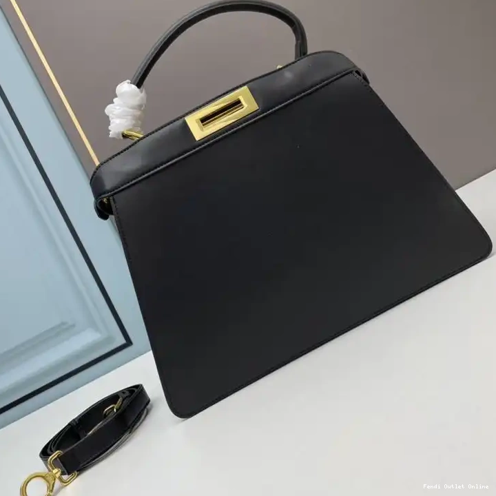 Cheap Nappa Bag Medium ISeeU In Fendi Laether Black Peekaboo 0607